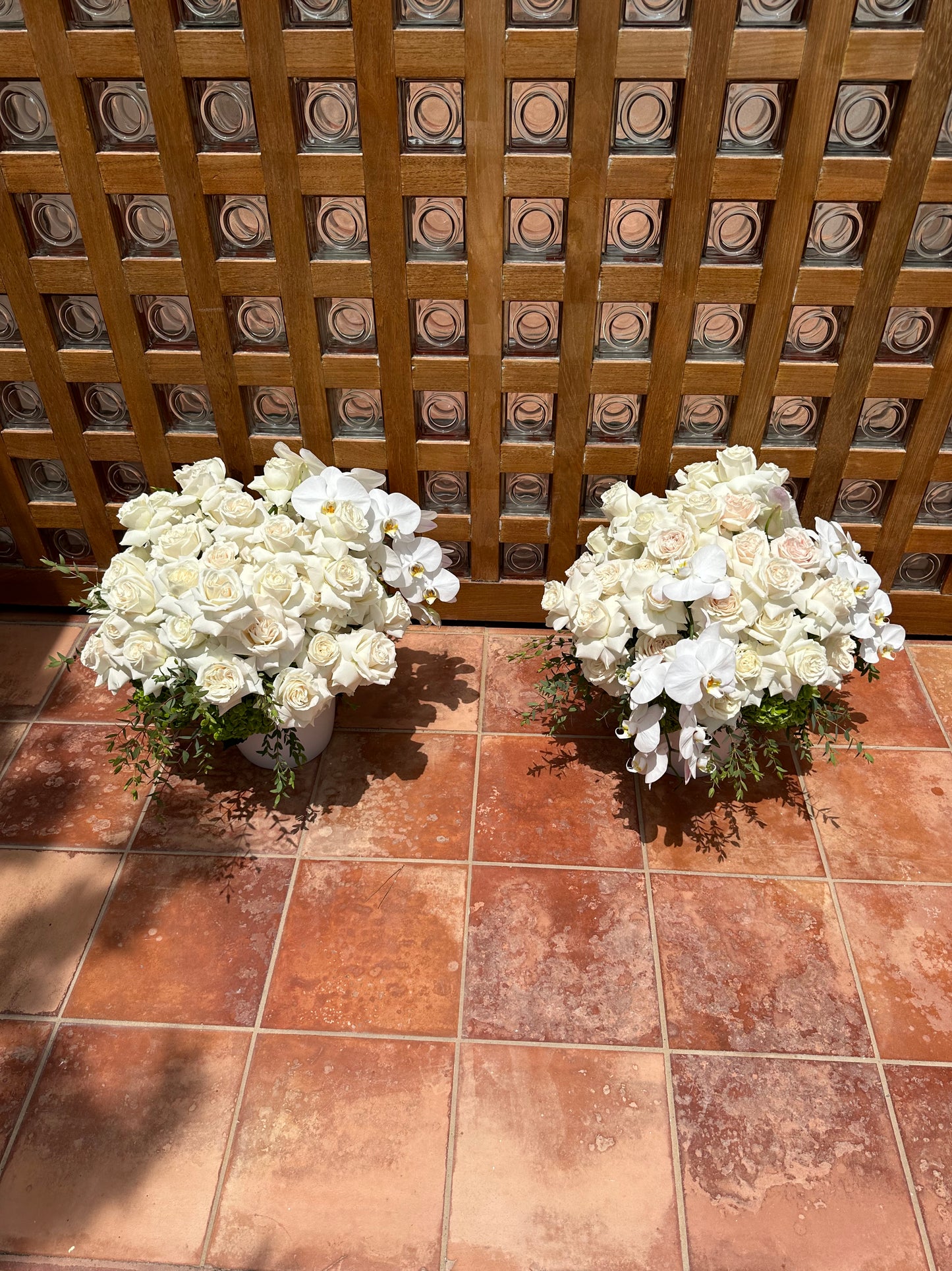 Large Hand crafted Floral arrangement in White