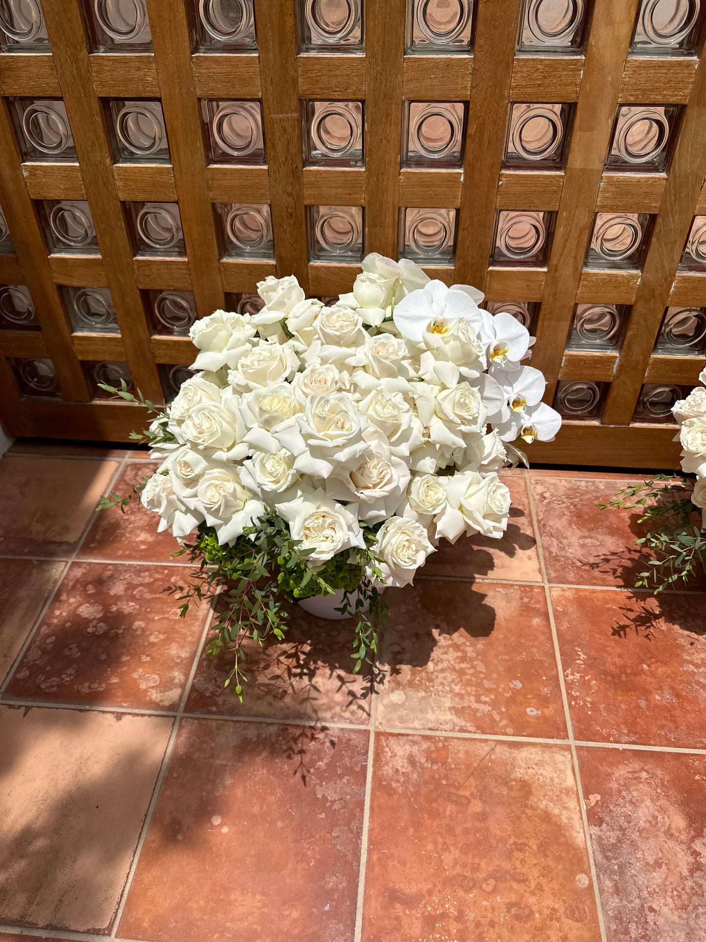 Large Hand crafted Floral arrangement in White