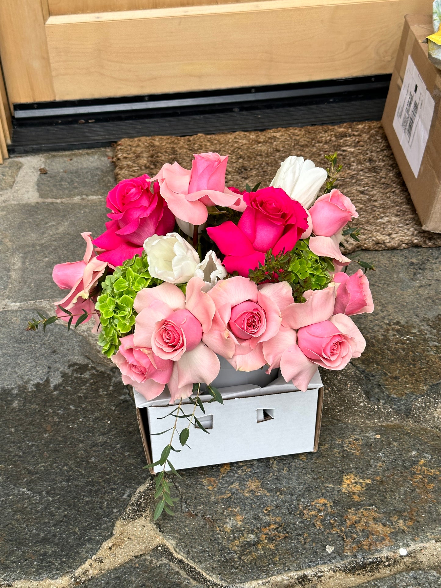 Hand Crafted Pink floral Arrangement