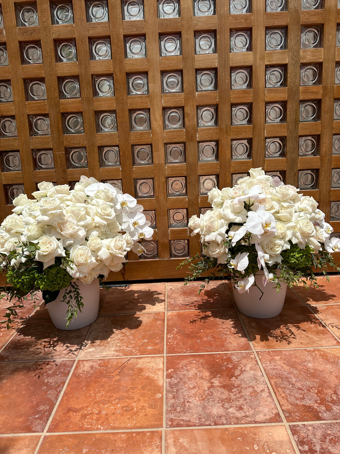 Large Hand crafted Floral arrangement in White