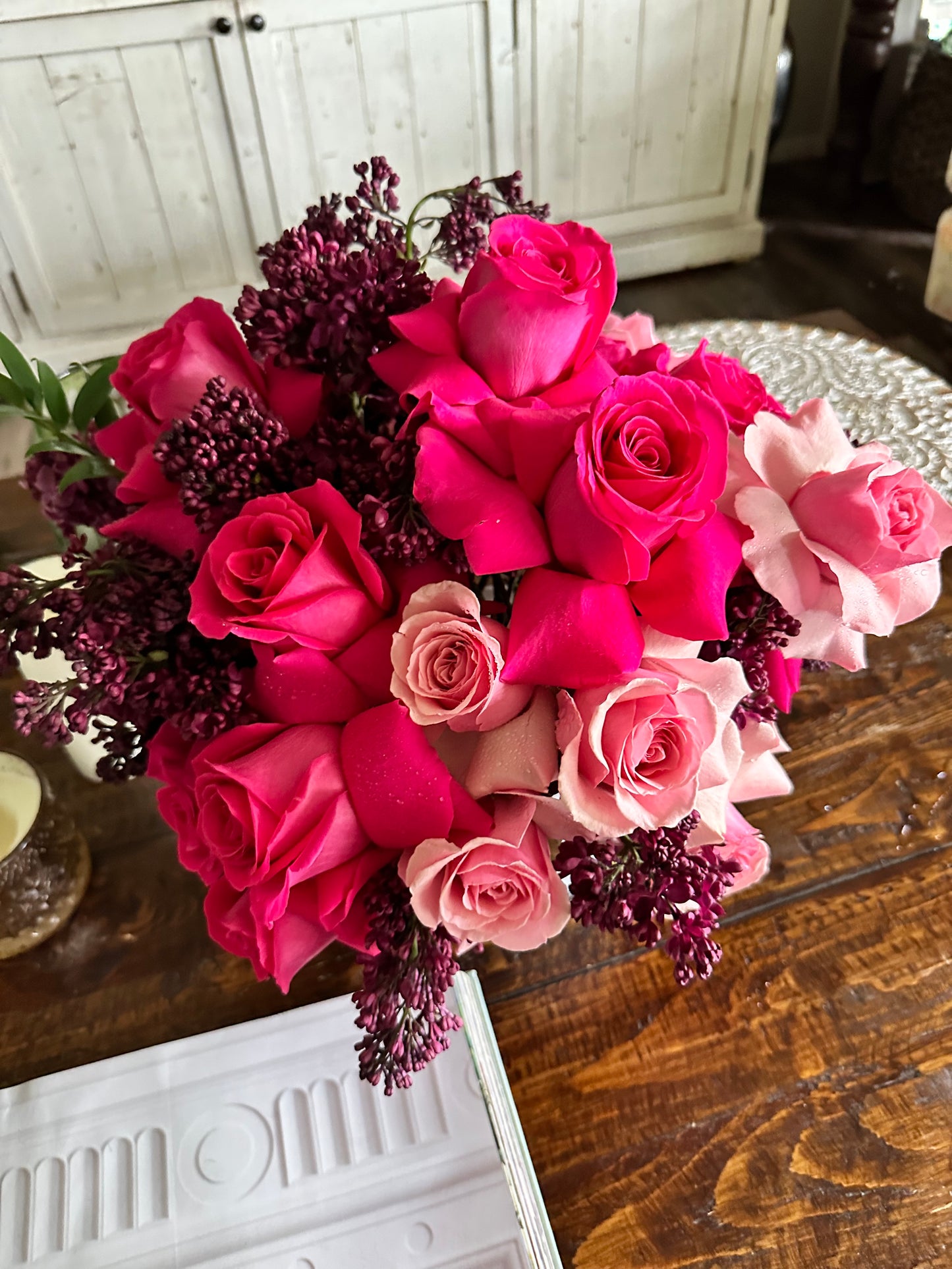 Hand Crafted Pink floral Arrangement